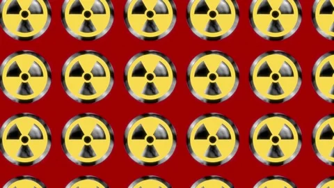 Icon repeat Radiation warning symbol plastic Video stock 279878878