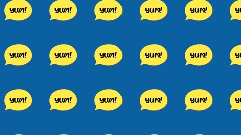 Icon repeat Speech bubble yum Stock Footage 345808311