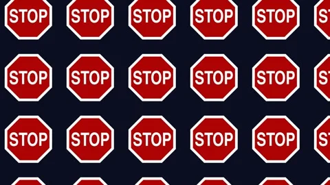 Icon repeat Stop sign simple small Stock Footage 336205204
