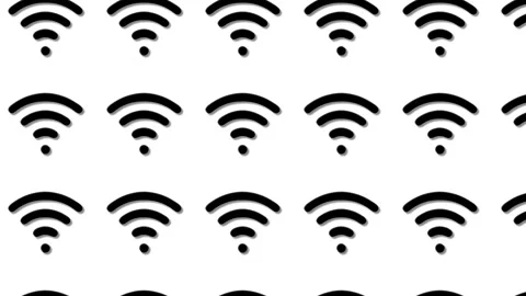 Icon repeat Wifi wireless icon simple shadow Stock Footage 339650510