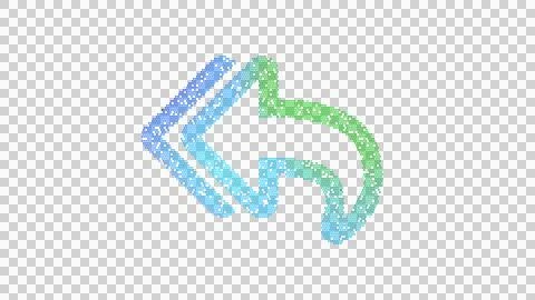 Icon reply all is made up of LED square shapes. There are bright diodes and 스톡 일러스트