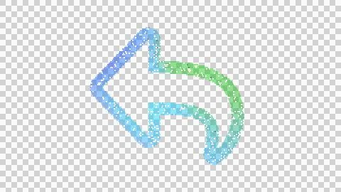 Icon reply is made up of LED square shapes. There are bright diodes and there 스톡 일러스트