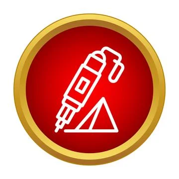 Icon representing a 3d printing pen drawing a triangle Stock Illustration