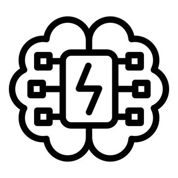 Icon representing the concept of artificial intelligence, machine learning 스톡 일러스트