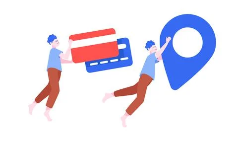 An Icon Representing Delivery Service Featuring a Location Pin Alongside a Stock Illustration
