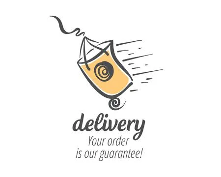 An Icon Representing Fast Delivery Service Featuring a Package in Motion for Ilustración de archivo