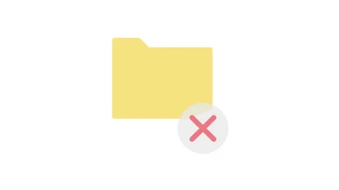 Icon representing a file not found error, featuring a broken file symbol an.. Stock Footage 333909489