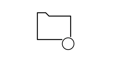 Icon representing a file not found error, featuring a broken file symbol an.. Stock Footage 334037437