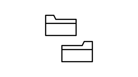 Icon representing file transfer, featuring two arrows indicating movement b.. Stock Footage 334037575