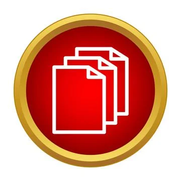 Icon representing multiple documents or files Stock Illustration
