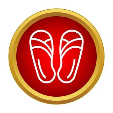 Icon representing summer vacation flip flops footwear Stock Illustration
