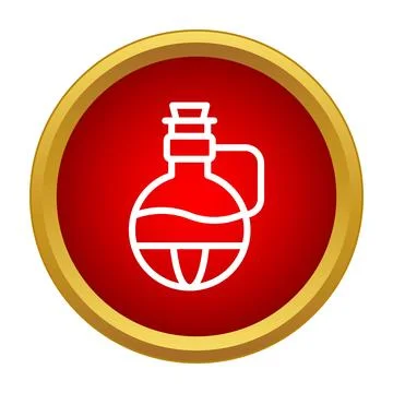 Icon representing a traditional potion jug with stopper Stock Illustration