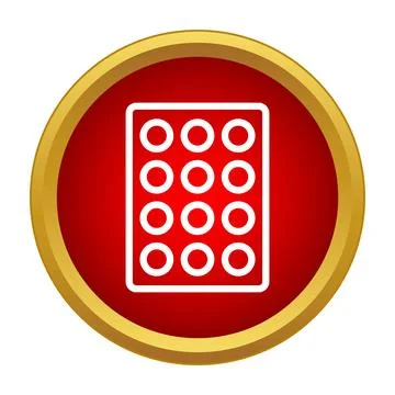 Icon representing a twelve circles app grid menu Stock Illustration