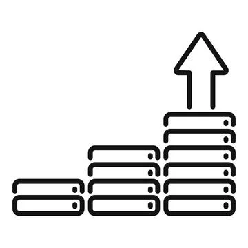 This icon represents increasing data storage capacity Stock Illustration