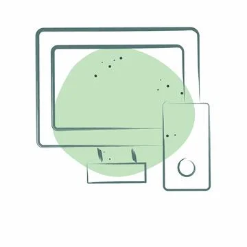 Icon Responsive Design. related to Creative Concept symbol. Color Spot Styl.. Stock Illustration