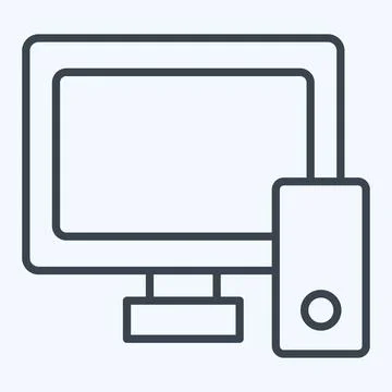 Icon Responsive Design. related to Creative Concept symbol. line style. sim.. Illustrazione stock