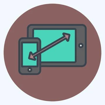 Icon Responsiveness. suitable for Programming symbol. color mate style. simpl 库存插图