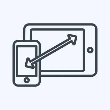 Icon Responsiveness. suitable for Programming symbol. line style. simple desi イラスト素材