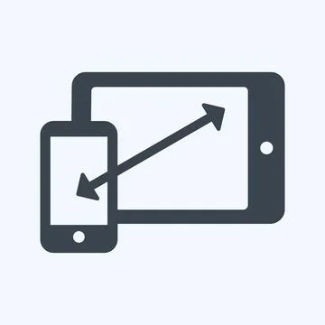 Icon Responsiveness. suitable for Programming symbol. glyph style. simple des Stock Illustration