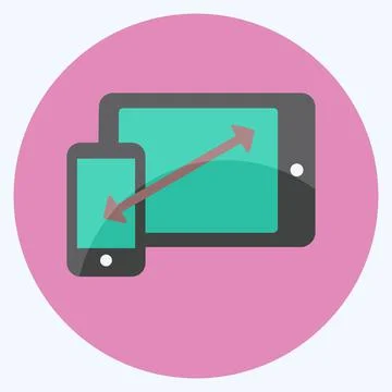 Icon Responsiveness. suitable for Programming symbol. flat style. simple desi イラスト素材