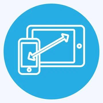 Icon Responsiveness. suitable for Programming symbol. blue eyes style. simple 스톡 일러스트