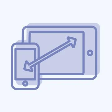 Icon Responsiveness. suitable for Programming symbol. two tone style. simple  Stockillustratie