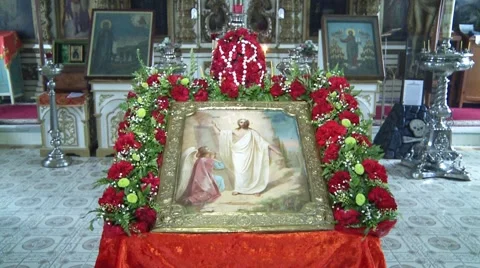Icon "The Resurrection of Christ" Stock Footage 49395793