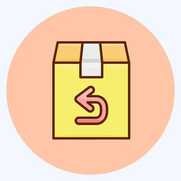 Icon Return. suitable for education symbol. flat style. simple design editabl イラスト素材
