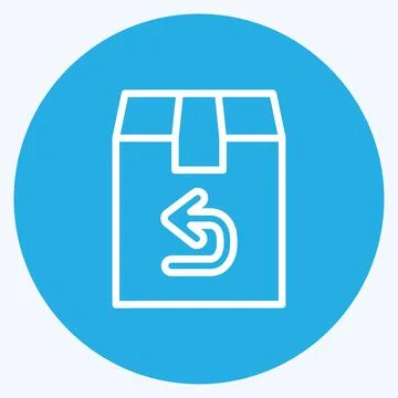 Icon Return. suitable for education symbol. blue eyes style. simple design ed イラスト素材