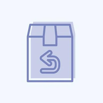 Icon Return. suitable for education symbol. two tone style. simple design edi イラスト素材