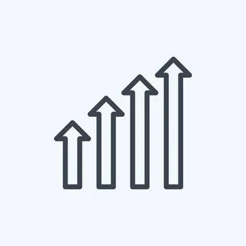 Icon Revenues. suitable for digital web symbol. line style. simple design edi Stock Illustration