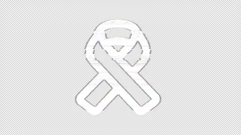 Icon ribbon is distorted. Glitch. Noise, chromatic aberration, geometric Vídeos de archivo 304258342