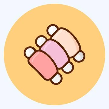 Icon Ribs. suitable for Meat. flat style. simple design editable. design temp Stock Illustration