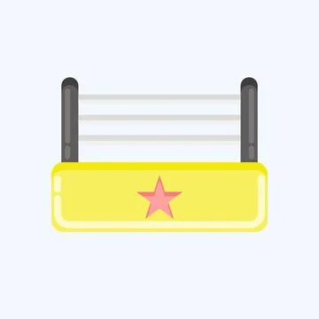 Icon Ring. related to Combat Sport symbol. flat style. simple design editable Stock Illustration