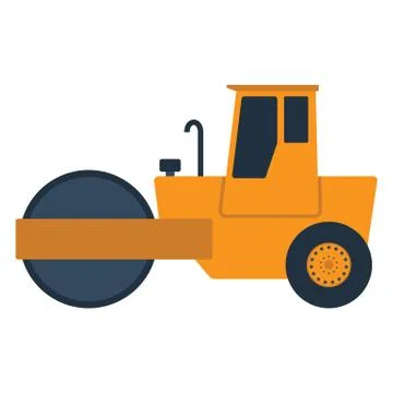 Icon of road roller Stock Illustration
