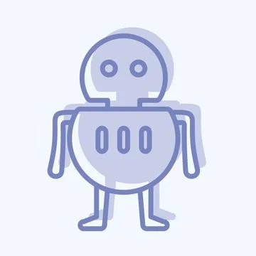 Icon Robot. suitable for Programming symbol. two tone style. simple design ed Illustration