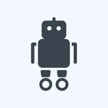 Icon Robot. suitable for Toy symbol. glyph style. simple design editable. des Stock Illustration