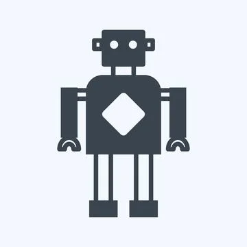 Icon Robotics. suitable for data analytics symbol. glyph style. simple design Stock Illustration