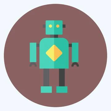 Icon Robotics. suitable for data analytics symbol. flat style. simple design  스톡 일러스트
