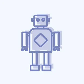 Icon Robotics. suitable for data analytics symbol. two tone style. simple des イラスト素材
