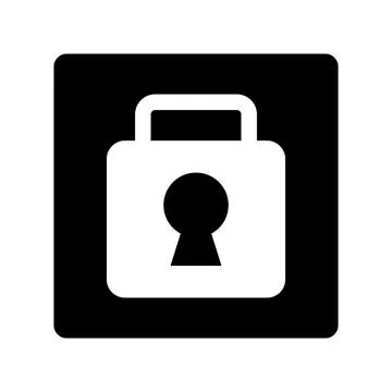 An icon of rock composed of black and white. Vectors about security. Stock Illustration
