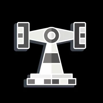 Icon Roll O Plane. related to Amusement Park symbol. glossy style. simple d.. Stock Illustration
