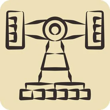 Icon Roll O Plane. related to Amusement Park symbol. hand drawn style. simp.. Ilustración de archivo