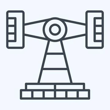 Icon Roll O Plane. related to Amusement Park symbol. line style. simple des.. Illustrazione stock