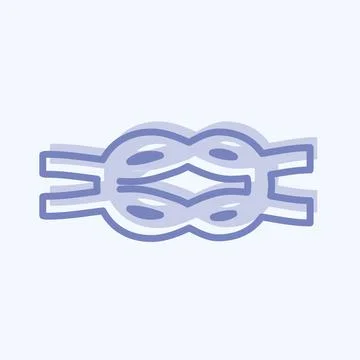Icon Rope - Two Tone Style - Simple illustration,Editable stroke Stock Illustration
