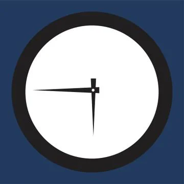 Icon round hours in a flat style. Stock Illustration