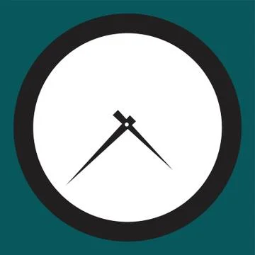 Icon round hours in a flat style. Stock Illustration