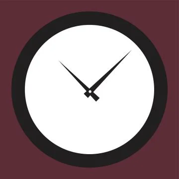 Icon round hours in a flat style. Stock Illustration