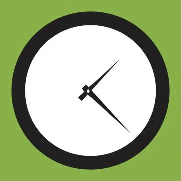 Icon round hours in a flat style. Stock Illustration
