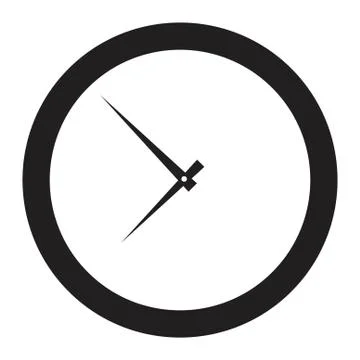 Icon round hours in a flat style. Stock Illustration